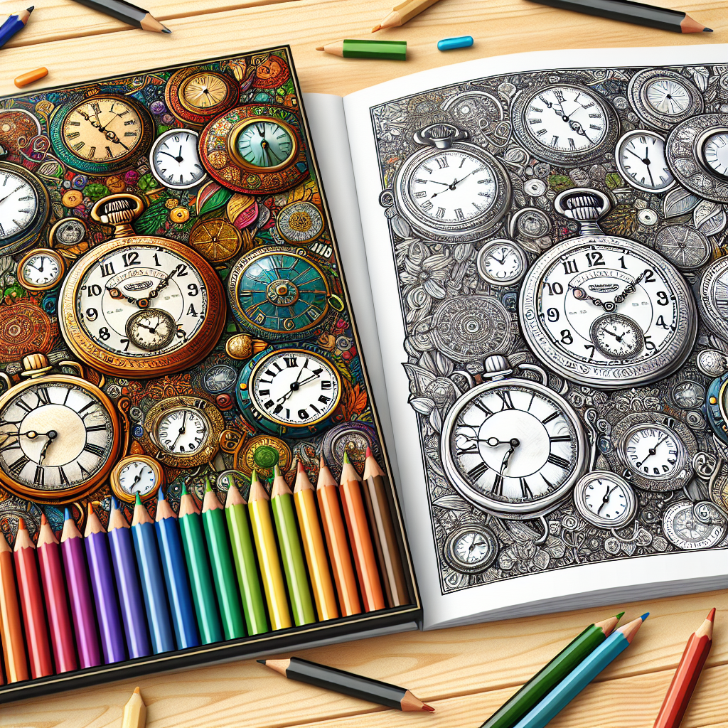 Timepieces, A Coloring Book